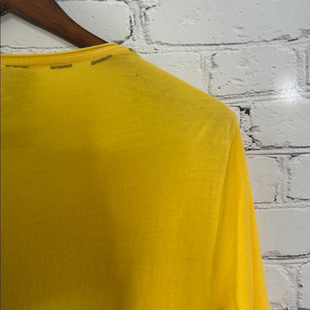 Johnny Was Bright Yellow Embroidered Top Size Medium Excellent Condition - Picture 10 of 13